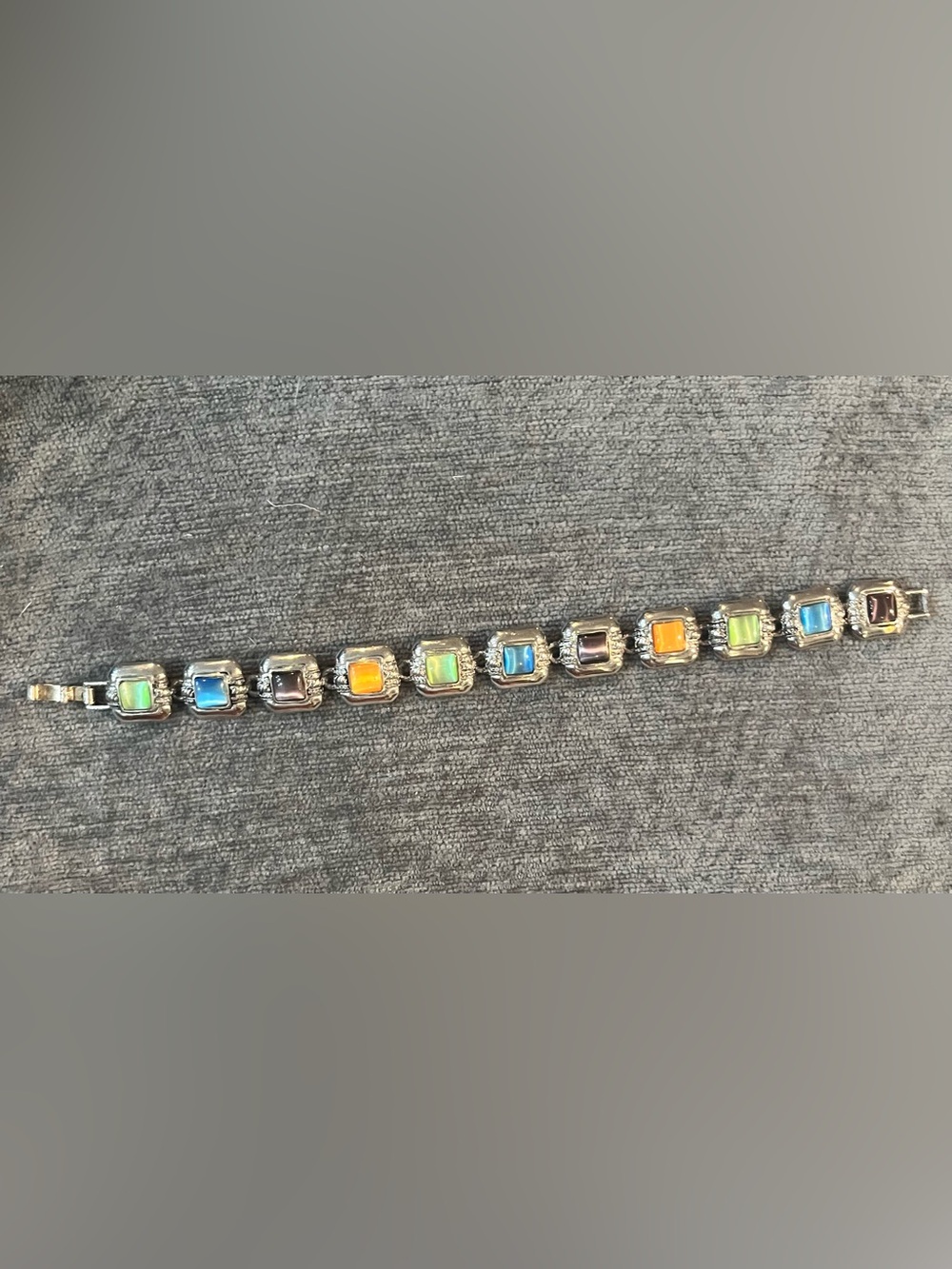 Multicolor Square Gemstone Tennis Bracelet - Women Jewelry